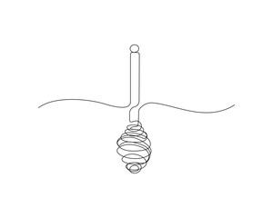 Continuous one line drawing of Balloon Whisk. Balloon Whisk simple outline vector illustration. Editable stroke.