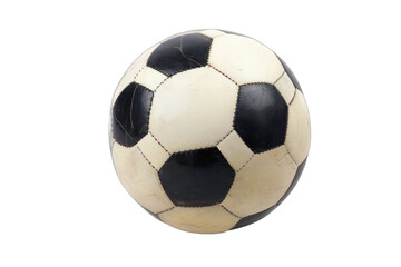 Fototapeta premium A soccer ball with black and white stripes