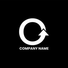 O letter arrow logo design