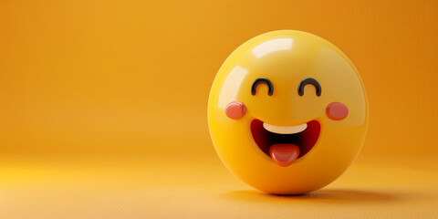 Fototapeta premium A delightful collection of cheerful orange smiley faces with a warm bokeh background, creating a happy and playful atmosphere.