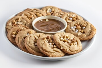 Irresistible Banana Mutt Cookies with Peanut Edges and Vanilla Chip Dip