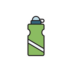 Water Bottle icon design with white background stock illustration