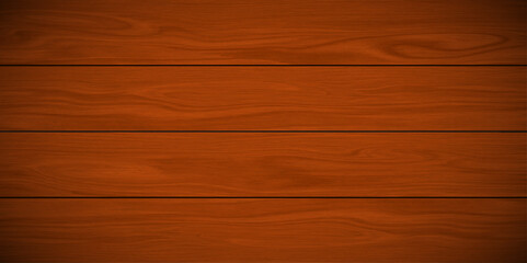 Natural wooden background, top view wooden plank panel, vector illustration.