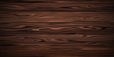 Natural wooden background, top view wooden plank panel, vector illustration.