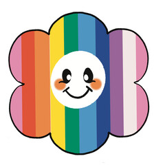 Pride month flower rainbow 