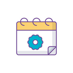 Eid Mubarak icon design with white background stock illustration