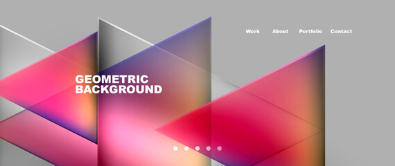 Gradient triangle geometric minimal wallpaper