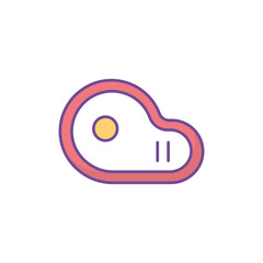 Meat icon design with white background stock illustration