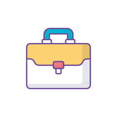 briefcase icon design with white background stock illustration