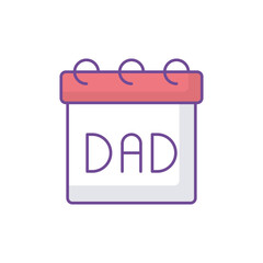 Calendar icon design with white background stock illustration