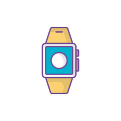Watch icon design with white background stock illustration