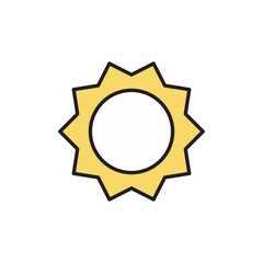 Sun icon design with white background stock illustration