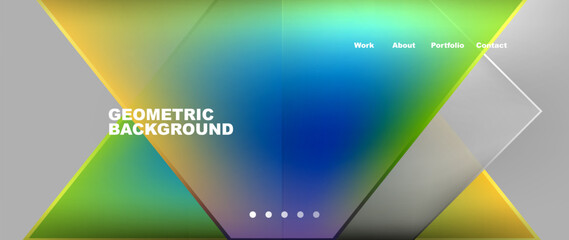 Gradient triangle geometric minimal wallpaper