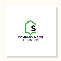 letter initial home Logo designs, home Shop logo designs, Modern construction logo designs vector icon