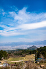 【春先】狐一巡り街道 ふれあい展望台からの山形市4