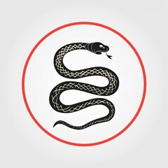 Fototapeta premium snake symbol on a white background