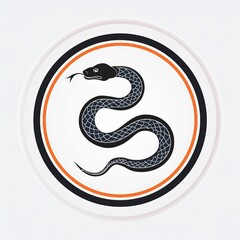 Obraz premium snake symbol on a white background