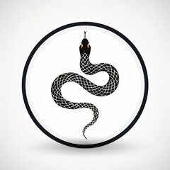 Naklejka premium snake symbol on a white background