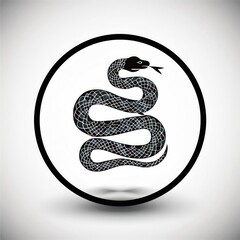 snake symbol on a white background
