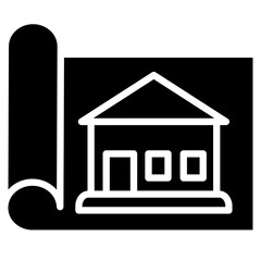 Building Blueprint Icon
