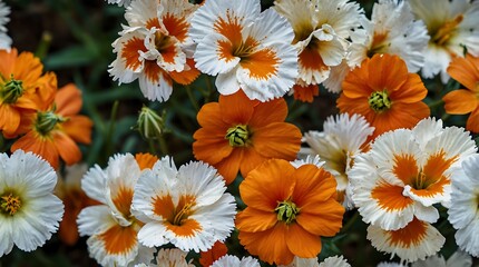 orange flower bed