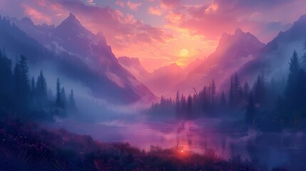 serene valley undersky of soft liquid hues