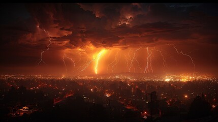 A dramatic mountain range with snow-capped peaks and a valley covered in evergreen trees.