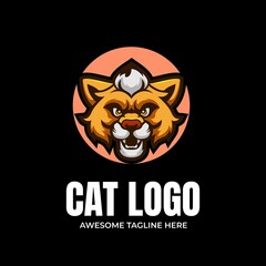 Cat Illustration Mascot Logo
