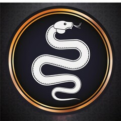 Obraz premium chinese zodiac year of the snake, chinese new year. chinese zodiac sign