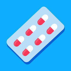 pills isolated on white logo icon