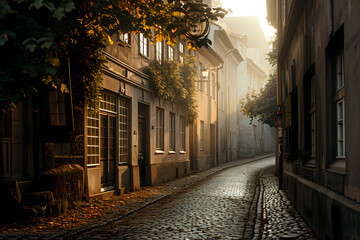 Obraz premium narrow street in the Europe 