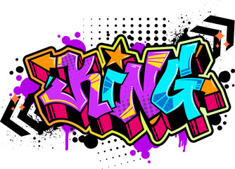 Graffiti art text vector illustration