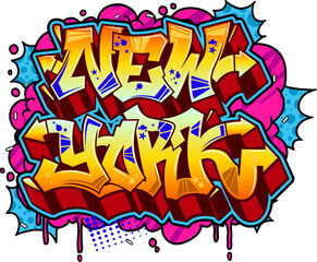 Graffiti art text vector illustration
