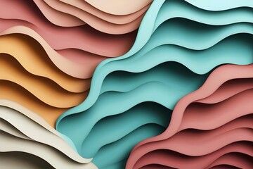  abstract colorful papercut background, backgrounds 