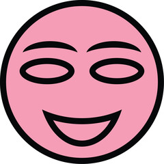 Fototapeta premium Face, grin, beam icon