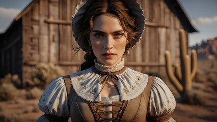 Golden Hour Portrait of a Western Lady
