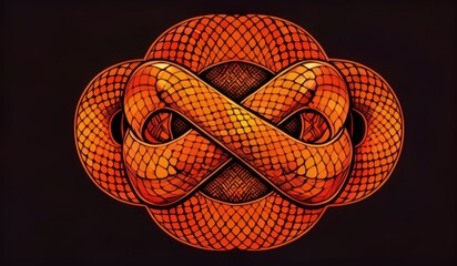 golden snake symbol. snake logo. snake icon