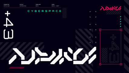 Obraz premium abstract futuristic background. cyberpunk style vector design