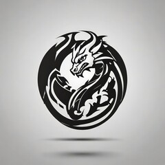 chinese dragon tattoo, black dragon with background, black dragon tattoo, tattoo design, dragon symbol, dragon icon, dragon logo black and white