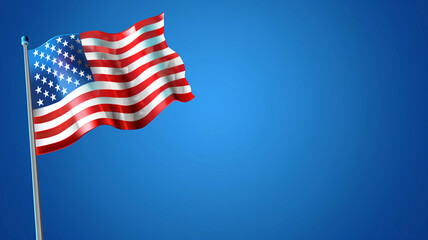 Obraz premium US memorial day Patriot proud label American flag and symbols National independence day 4th July