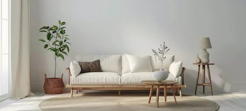 modern living room interior with sofa