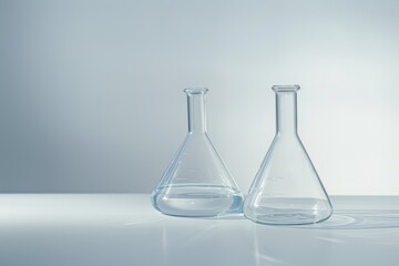 Realistic photograph of a complete Beakers,solid stark white background, focused lighting