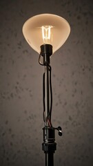 light bulb, electric lamp, light bulb on the wall
