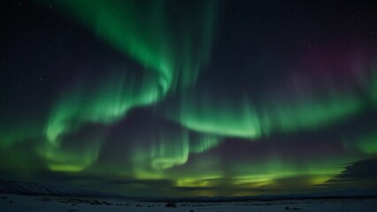 beautiful and peaceful view of the aurora