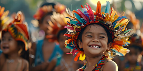  A joyful family trip to a cultural festival, experiencing different foods, music, and traditions from around the world