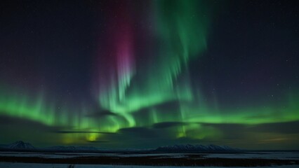 beautiful and peaceful view of the aurora