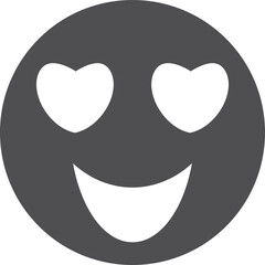 Face, grin, hearts icon