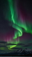 beautiful and peaceful view of the aurora