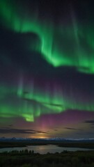 Fototapeta premium beautiful and peaceful view of the aurora