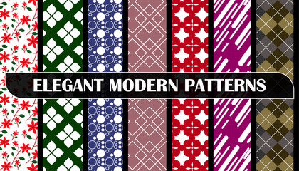 Elegant Modern Patterns for fabric, textiles, prints, wallpapers and backgrounds